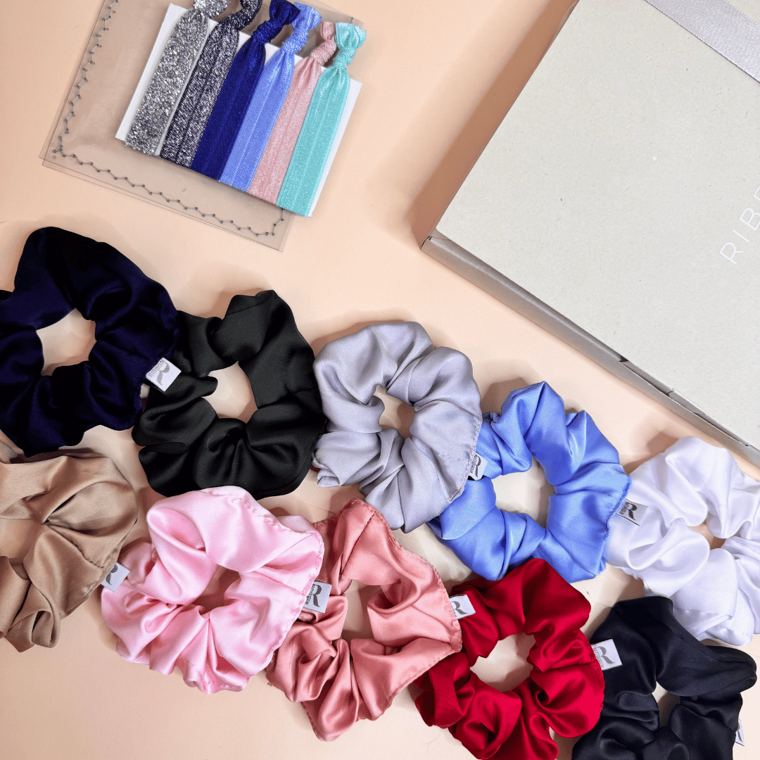 Kit Mamá Maravilla: Belleza y Cuidado Capilar 10 scrunchies + hairties